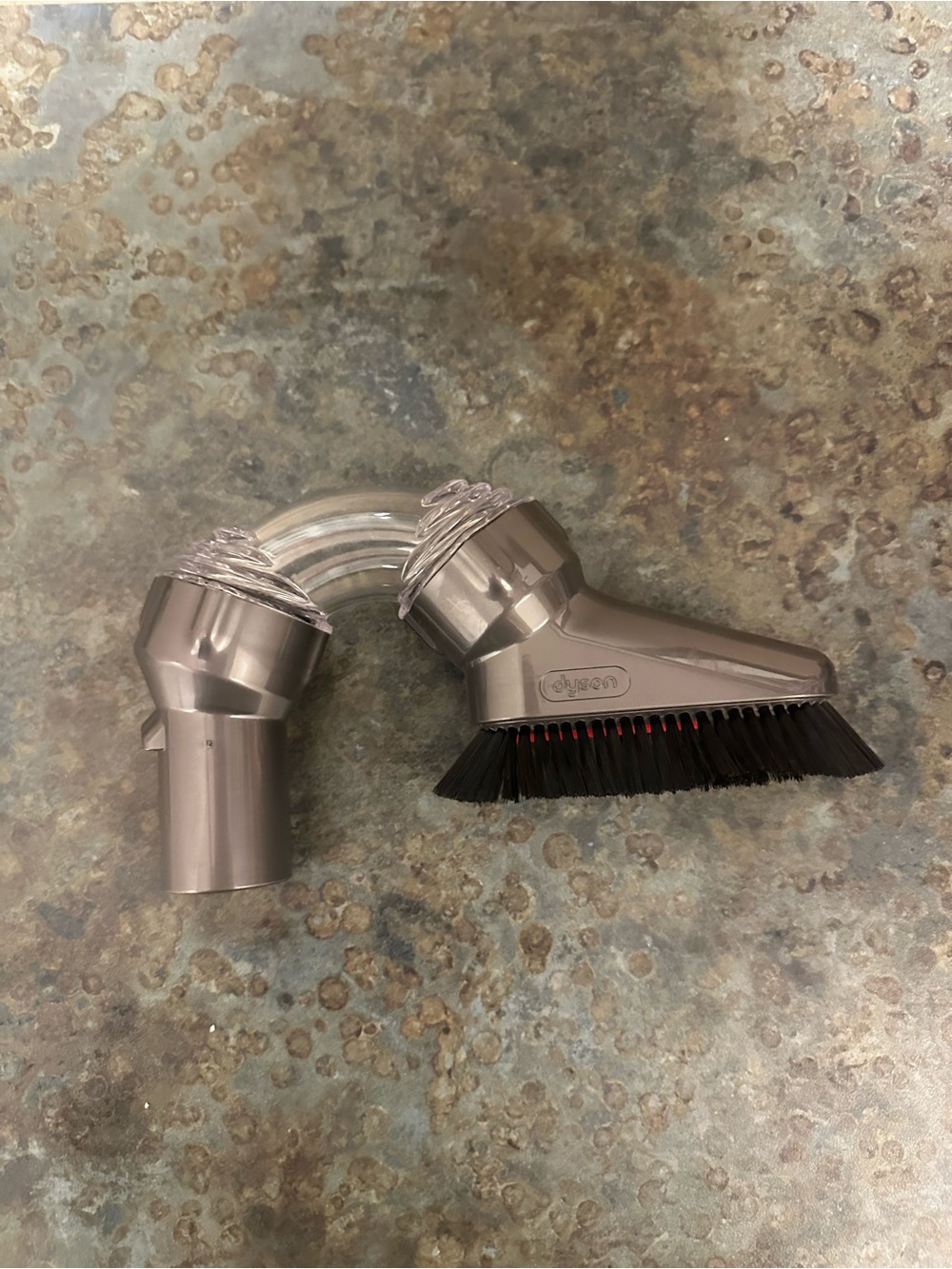 Dyson Dusting Brush Attachment in Pewter and Black with Red Accents